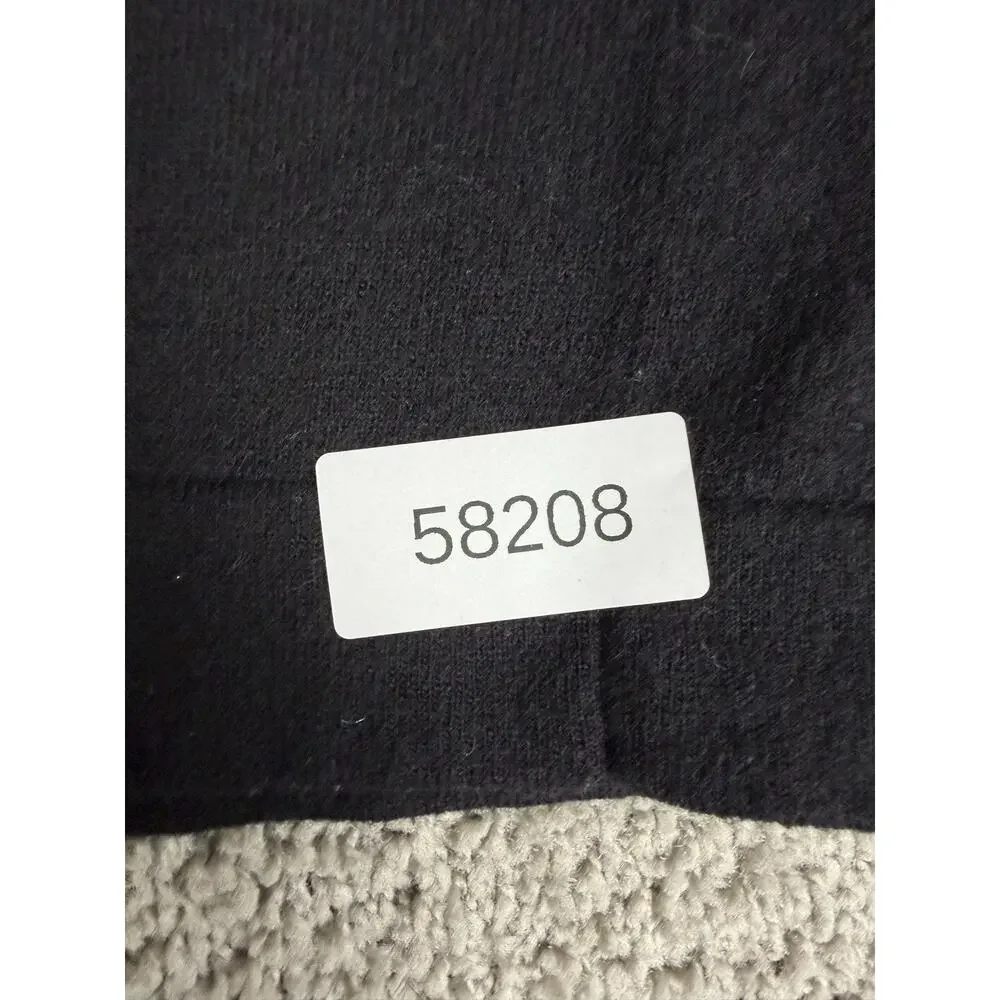 J.CREW Sweater Pullover Womens S Black Cotton Wool Nylon Lightweight Crewneck